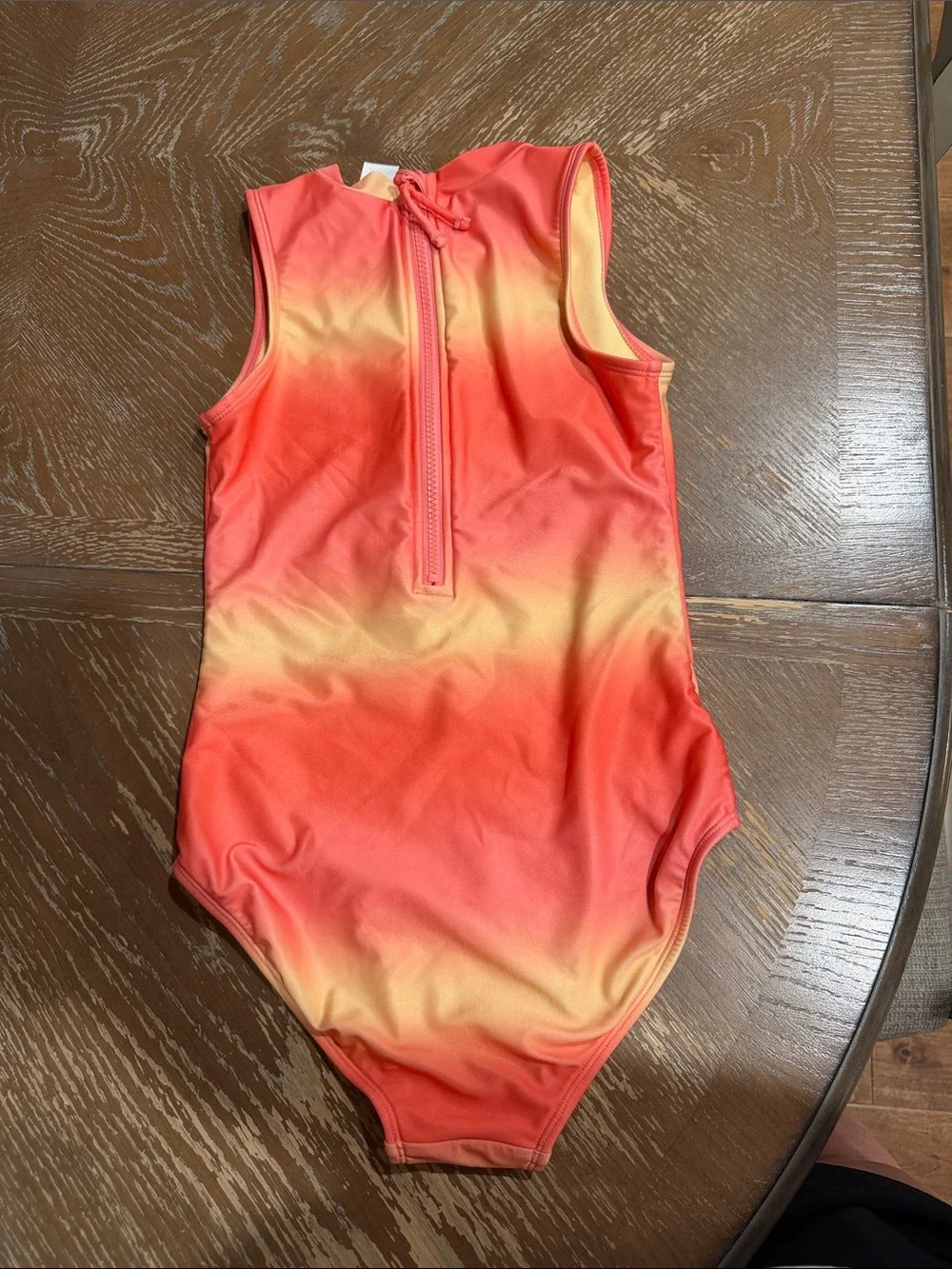 Cat & Jack Coral to Yellow Girls Gradient One-Piece Swimsuit